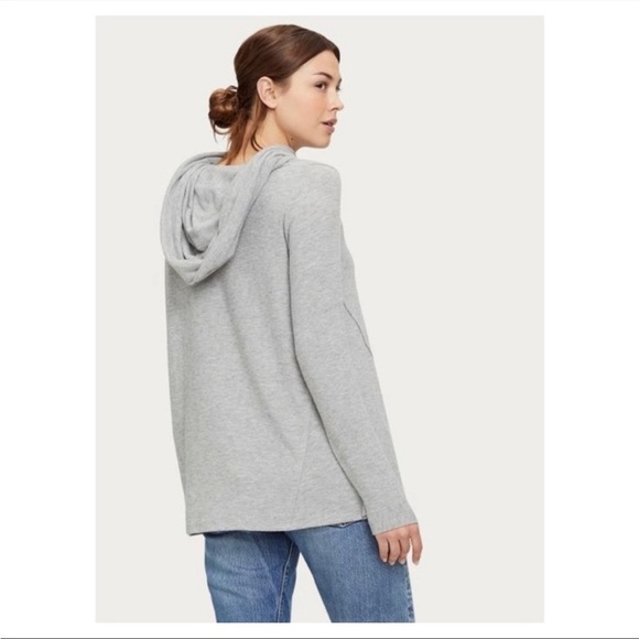 Michael Stars Convertible Top Heather Grey Long sleeve shirt off the shoulder L - Picture 2 of 11